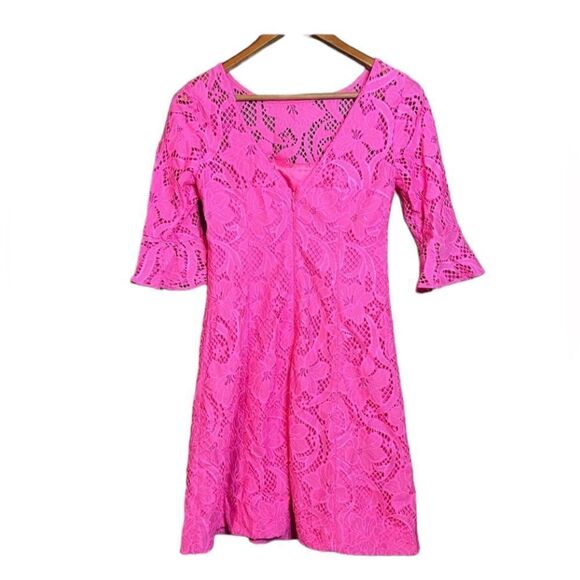 NWT! Lilly Pulitzer Allyson dress in hot pink - Picture 8 of 11